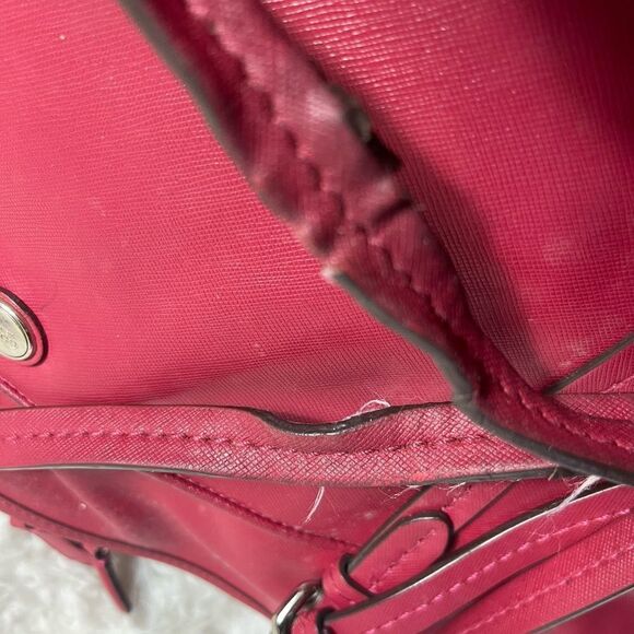 Red Coach Shoulder Bag with silver tone hardwares - Picture 14 of 15